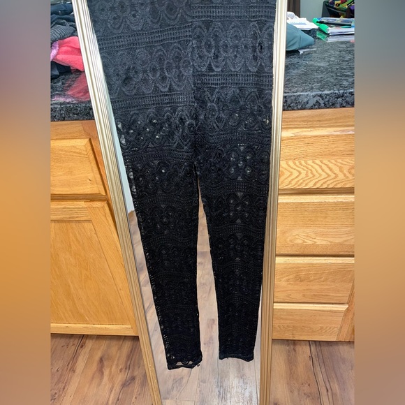 See through lace leggings with spandex shorts inside - size S/M - Picture 2 of 5